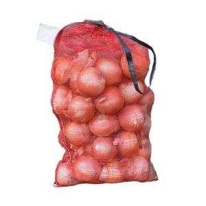 China Small White Plastic Leno Net Onion Sack with Draw String Custom Order Accepted supplier