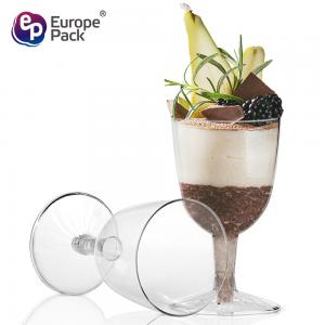 Hot selling 5oz transparent disposable goblet plastic cocktail cups