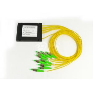 FC/APC Fiber Optic 1x8 PLC splitter, plastic ABS box packing 1260/1650