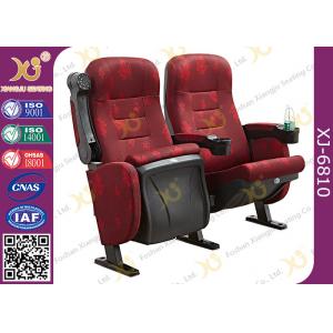 China Mesh Fabric Upholstered Theater Chairs With Leatherette Headrest Row Number supplier