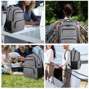China Water Resistant Laptop Backpack Business Travel Slim Durable Anti Theft Laptops Backpack USBCharging supplier