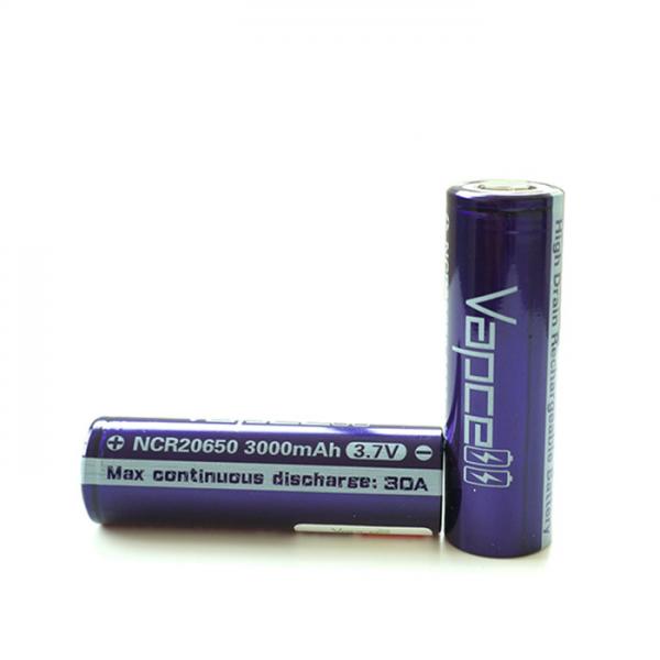 Vapcell 20650 cells NCR20650 rechargeable battery 3.7V rechargeable lithium