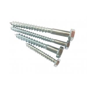 China Galvanized Buildings Din571 Hex Head Wood Screw White Zinc Plated supplier