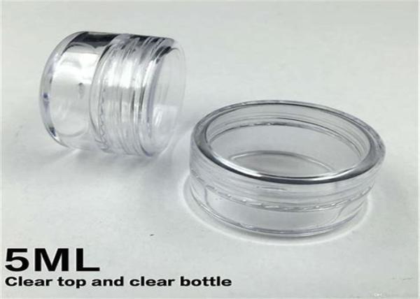 Envases de acrílico lisos del concentrado 5ml, envases plásticos superiores del concentrado del tornillo