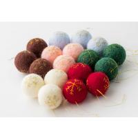 China Pure Color 4 Cm Felt Balls , Felted Wool Balls Diy Circle Snow Pattern on sale