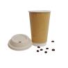 China Taza de café de papel desechable biodegradable personalizada de papel simple y doble con tapa wholesale