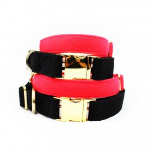 China C519 Wholesale Custom Logo Luxury Hand Made Decorative Velvet Dog Collars Soft ,Adjustable Collars for Dog supplier