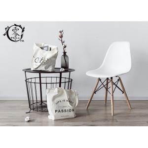 China Natural Color Reusable Cotton ECO Shopping Bags , Tote Plain Color Simple Design Letter Bags supplier