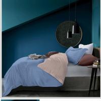 China Reversible Fashion 3pc Organic 100 Cotton Single Duvet Covers Simple Sheet Blue on sale