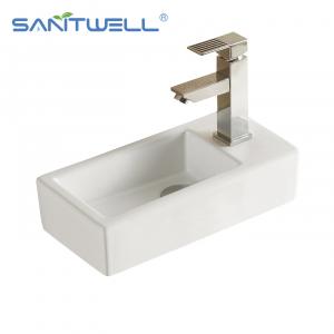 Bathroom Solid Surface Sanitary Ware Stone Lavabo Rectangular Ceramic Basin Commercial Sink AB8325 Above Counter Basin