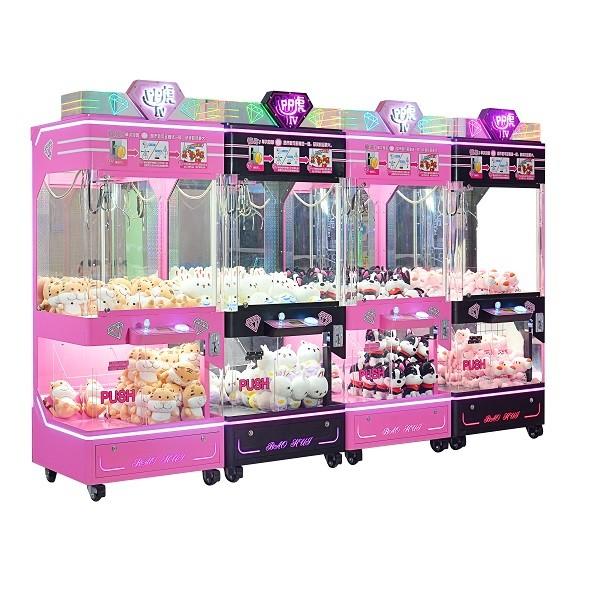 Indoor Arcade Claw Machine , Pp Tiger 4 Standing Indoor Push Prize Toy Crane
