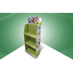 Supermarket Product Cardboard Free Standing Display Units with Three shelf