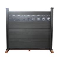 China Garden Co Extrusion Wpc Fence Panel Wood Plastic Composite Mildew Proof on sale