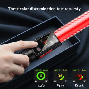 High Sensitivity Accurate Alcohol Breath Tester Preventing False Blowing Red Baton Breathalyzer