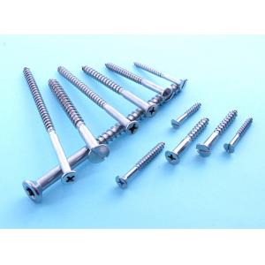 Gray zinc plated Steel Wood Screws , stainless steel hex head wood screws DIN Standard