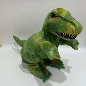 China Roaring and Moving Green Dinosaur Plush Kids Toy Lifelike Animal Intellectual Stuffed Toy supplier