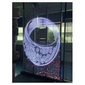 China Indoor Advertising Video Wall P3.91-P7.82 Transparent Glass LED Screen Display wholesale