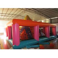China Colourful Iceberg Floating Climbing Wall , Commercial Inflatable Rock Climbing Wall PVC inflatable climbing wall games on sale