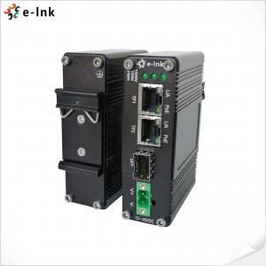 Industrial Ethernet Fiber Media Converter 60W PoE+ DIN Rail / Wall mount Options Durable