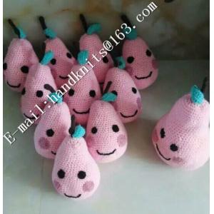 Factory Custom OEM High Quality Hand Knit Crochet Cotton Baby Pet  Animal Kid Toys and Dolls  DIY Fruit Toy