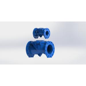 China EN12233 Ductile Iron Double Flange Check Valve With Rubber Coated Disc supplier