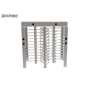 Fingerprint RFID Solution Full Height Turnstile With Servo Motor Integrated Rotating Entrance Gate