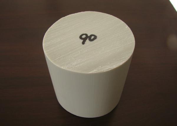 White PP Nylon Threaded Rod For Industrial Seal , Solid Round Plastic Rods