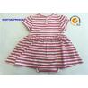 China Short Sleeve Newborn Baby Girl Dresses , 100% Cotton Baby Girl Striped Dress wholesale