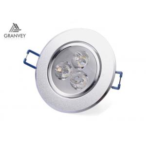 Small Size Round LED Recessed Ceiling Lights Fittings 3 Watt Epistar Chip With Cooling Fins