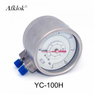 Stainless Steel Gas Pressure Test Gauge Double Needle Double Pipe Structure 100mm