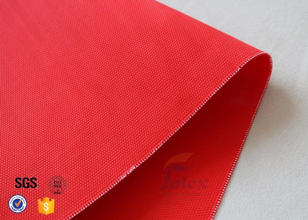 Red Acrylic Coated Fiberglass Fabric For Industrial Fire / Welding Blanket