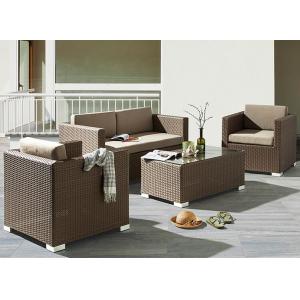 China Hotel Poly Rattan wicker Patio Furniture Aluminium Outdoor Garden sofa sets supplier