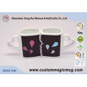 Eco-friendly mug Custom Heat Sensitive Handle Couples Coffee Mugs Change Color Heat