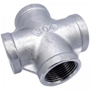 Stainless Steel 3/4" Female 4 Way Cross Cast Pipe Fitting Coupling for Connection