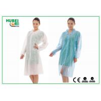 China ISO13485 CE Approved PP Fire Resistant Lab Coats Disposable With Snaps on sale