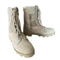 China Rough Suede Leather Safety Boots with Hard Toecap and Smashing Rubber Sole Sand Color on sale