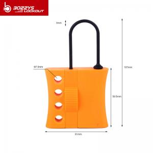 China BOSHI New Product 4 Holes Nylon Body Material Lockout Hasp For Workplace supplier