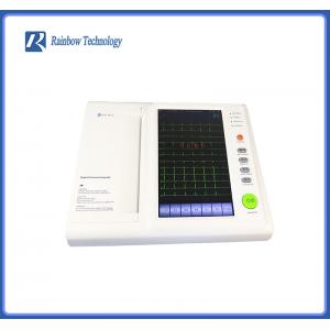 7" Portable 12 Lead ECG Machine With Suction Cups Touch Screen