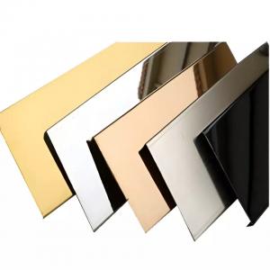 Metallic Color Decorative 8K Mirror Stainless Steel Sheet 1.0mm Thick