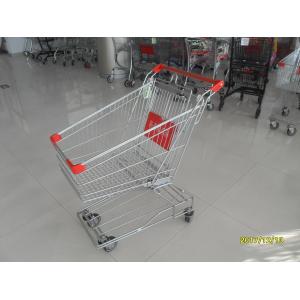China Portable 80L Steel Wire Shopping Trolley For Medium Supermarket supplier