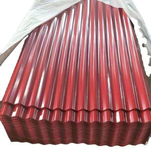 Red Coated Roofing Sheet 0.5mm Corrugated Steel Sheet 6063 H18