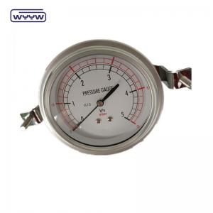 China 80mm Kpa Mbar Bellows Pressure Gauge Low Pressure Manometer Radial Connection supplier