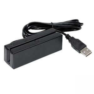 Bi Directional Black Manual Magnetic Card Reader Writer With USB RS232C PS2 Interface