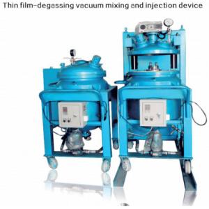 Thin Film Degassing Vacuum Mixing Injection Device