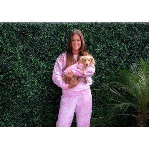 Pink Tie Dye Matching Pet Owner Set Sweatsuit Dog Hoodie