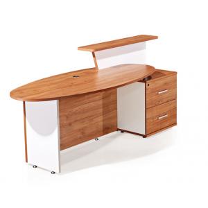 Oil - Proof Melamine Chipboard Office Reception Table Golden Walnut Color SGS BV