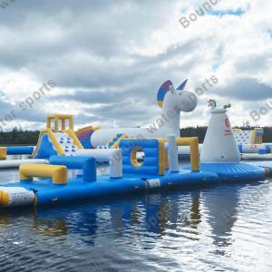 China Bouncia Lake Inflatable Water Obstacle Course For Adults And Kids supplier