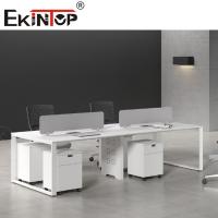 China White Office Cubicle Computer Workstation Furniture 5 Years Warranty on sale