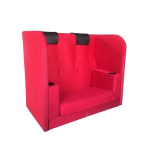 China Non Recliner Theatre Couple Seat Red Color Headrest Reliable Sturdy Structure supplier