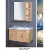 China 80 * 80 * 16 cm Mirror natural wood vanity , small bathroom vanity with sink colors available wholesale